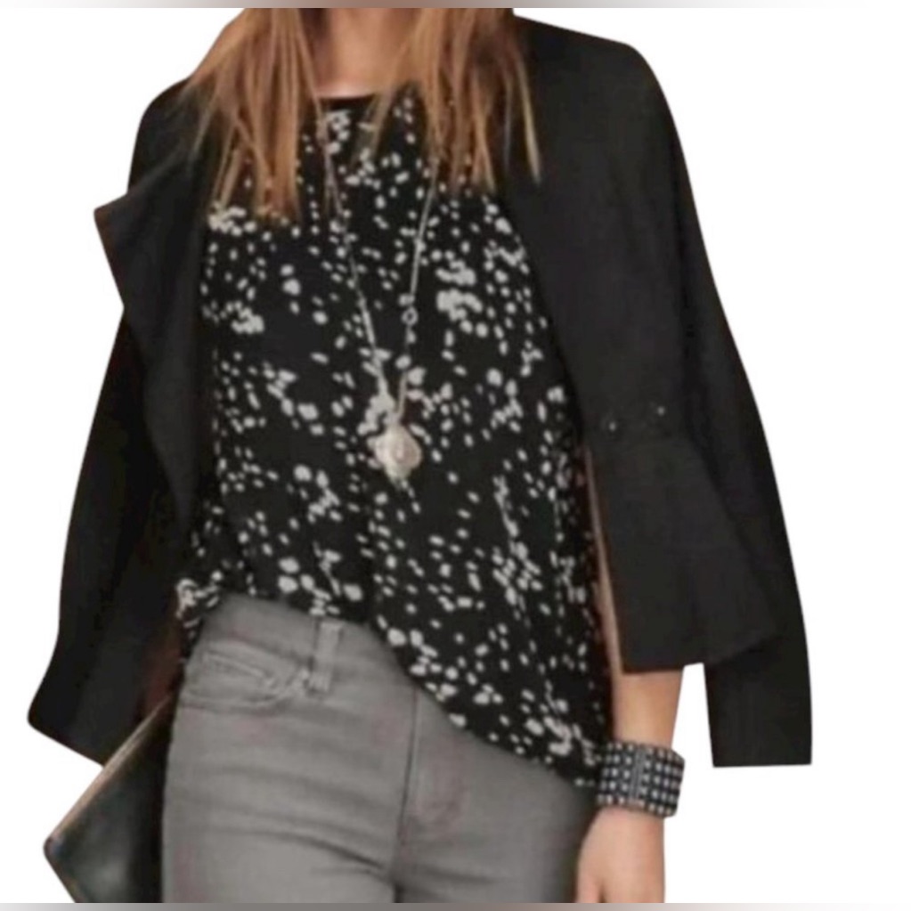 Cabi 3597 ‘Cosmos’ Short Sleeve Dressy Blouse Top Women’s Size Small